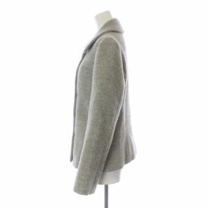 Deuxieme Classe L'ALLURE ステンカラーコート ダブル ウール アルパカ混 ショート 38 グレー