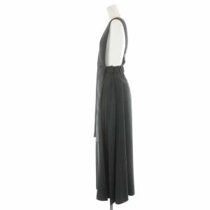 Ameri VINTAGE 21AW SUSPENDER PLEATS SKIRT ロング サスペンダー付き S ネイビー