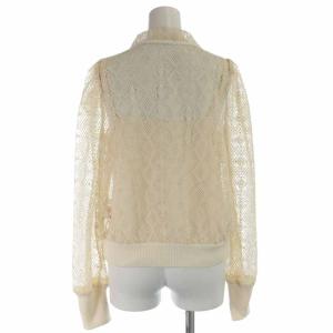 Ameri VINTAGE 21SS LACE POLO SHIRT カーディガン 総レース ペチコート付き 長袖 アイボリー