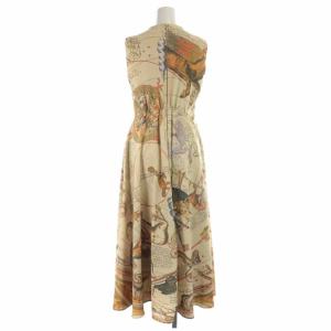 Ameri VINTAGE 22SS RILEY HOROSCOPE DRESS S ベージュ