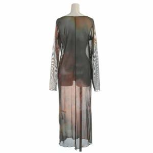 Ameri VINTAGE 22SS MIRANDA TAIDAI SHEER LONG TOP S 黒系