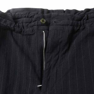 Comme des Garçons Homme Deux AD2016 17SS テーパードパンツ イージーパンツ ストライプ 染色加工 M ブラック