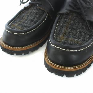 JUNYA WATANABE MAN ドレスシューズ ツイード レザー 切替 S 25cm ブラック