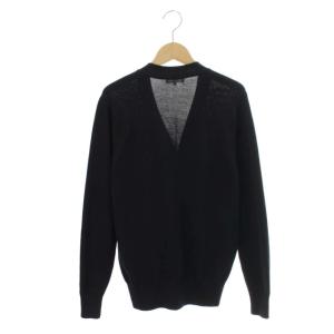 HYKE カーディガン ニット Vネック 161-11060 コットン100% 長袖 1 ネイビー