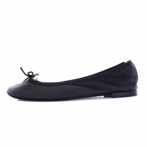 Repetto バレエシューズ パンプス フラット リボン レザー 38 ブラック