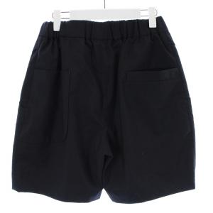 Dulcamara ショートパンツ ハーフパンツ ジップフライ ウエストゴム ウール 0 ブラック