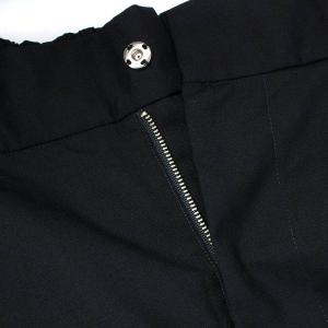 Dulcamara ショートパンツ ハーフパンツ ジップフライ ウエストゴム ウール 0 ブラック