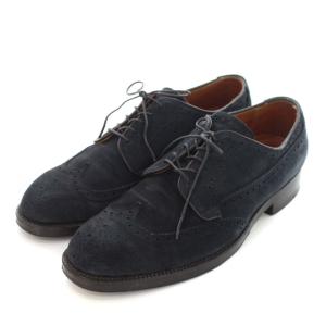 Alden BEAUTY&YOUTH別注 メダリオンダービーシューズ ウィングチップ スエード 7.5 ブラック