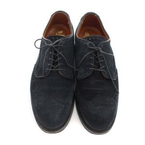 Alden BEAUTY&YOUTH別注 メダリオンダービーシューズ ウィングチップ スエード 7.5 ブラック