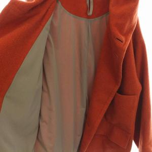 Edwina Horl ダッフルコート フード付き ウール混 アウター S オレンジ