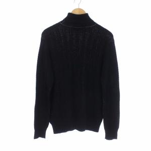 COMME des GARCONS HOMME PLUS ヴィンテージ AD1999 90S 製品染め タートルネックニット セーター ケーブル編み ブラック