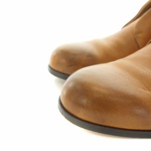 PADRONE インステップゴアショートブーツ INSTEP GORE SHORT BOOTS ローファー レザー 41 26.0cm キャメル