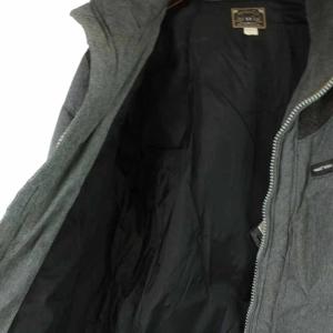 DIESEL ダウンジャケット ハイネック ジップアップ ウール 切替 S グレー