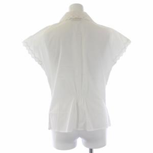 POLO RALPH LAUREN ブラウス シャツ 半袖 レース 刺繍 2 ホワイト