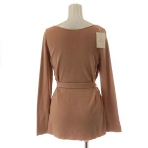 UNITED ARROWS ニット カットソー 長袖 シルク混 リボン F ベージュ