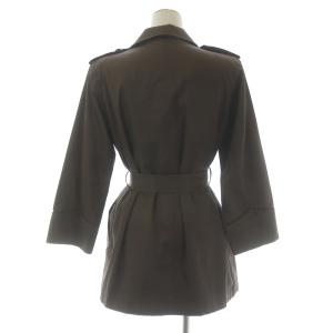 YVES SAINT LAURENT ヴィンテージ トレンチコート ミドル ダブルボタン ベルト 7A3 ブラウン
