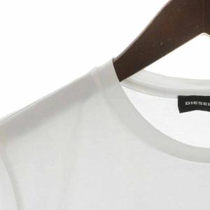 DIESEL Tシャツ カットソー ロゴプリント 半袖 M 白 ホワイト