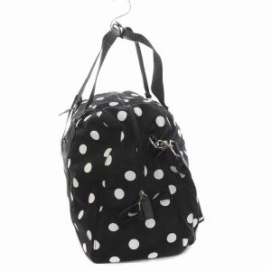agnes b. ボストンバッグ ショルダーバッグ 2WAY ドット ナイロン ブラック ホワイト