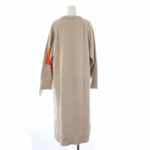 nagonstans 20SS アシンメトリ 長袖ニットワンピース ロング カシミヤ混 38 ベージュ