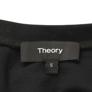 Theory オールインワン ワイドパンツ ノースリーブ サロペット S ブラック