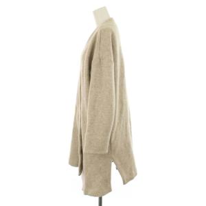 ENFOLD ノーカラーコート コーディガン ロング 変形 アシメ ウール アウター 36 S アイボリー