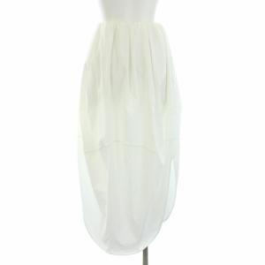 nagonstans 19SS スカート ミモレ丈 ロング フレア 36 S 白 ホワイト