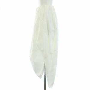 nagonstans 19SS スカート ミモレ丈 ロング フレア 36 S 白 ホワイト