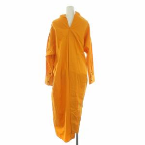 ENFOLD 20SS COブロードシャツドレス ワンピース ロング 長袖 36 S オレンジ