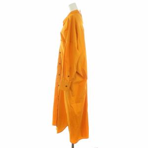 ENFOLD 20SS COブロードシャツドレス ワンピース ロング 長袖 36 S オレンジ