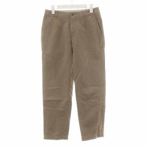 パンツ スラックス ジップフライ リネン混 1 S ベージュ