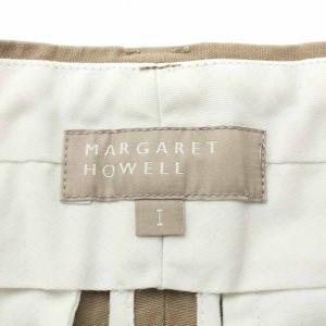 MARGARET HOWELL パンツ スラックス ジップフライ リネン混 1 S ベージュ
