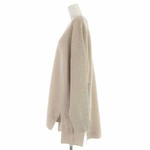 nagonstans 19AW ニット セーター チュニック ウール アシンメトリー 長袖 38 ベージュ