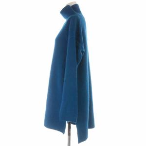 nagonstans 19AW ニット セーター チュニック タートルネック プルオーバー ウール 長袖 36 ブルー