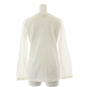 agnes b. Tシャツ カットソー 長袖 ロゴ プリント 1 ホワイト