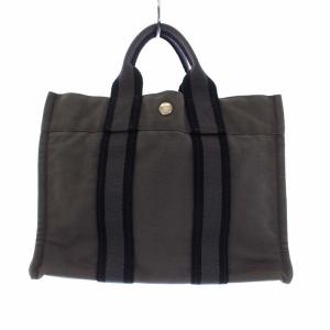HERMES フールトゥPM トートバッグ ハンドバッグ グレー