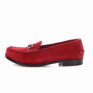 FENDI ローファー モカシン スエード 37 レッド