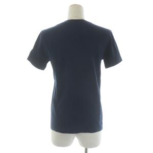 MSGM Tシャツ カットソー クルーネック プルオーバー 半袖 ロゴ XS 紺 ネイビー 白 ホワイト 2041MDM60