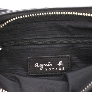 agnes b. ミニ ショルダーバッグ ポーチ レザー ブラック