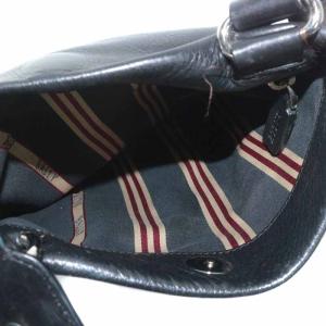 BALLY ショルダーバッグ レザー スクエア ストライプショルダー 黒 ブラック