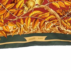 HERMES カレ90 CASSE NOISETTE くるみ割り スカーフ オリーブ ベージュ