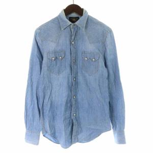 RALPH LAUREN デニムシャツ シャンブレーシャツ ウエスタンシャツ ポケット 長袖 水色