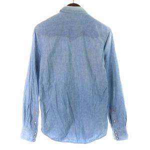 RRL RALPH LAUREN デニムシャツ シャンブレーシャツ ウエスタンシャツ ポケット 長袖 水色