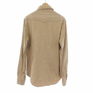 RRL ウエスタンシャツ コンチョボタン ダメージ加工 S ベージュ