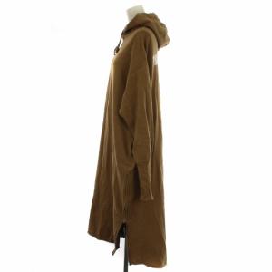 AMERICANA ワンピース パーカー ロング マキシ 裏起毛 ブラウン