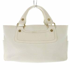 CELINE ブギーバッグ ハンドバッグ レザー ホワイト