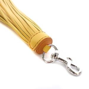 J&M DAVIDSON FRINGE TASSEL CHARM タッセル チャーム キーホルダー レザー イエロー