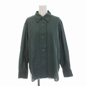 20SS ブラウス シャツ 長袖 コットン 2 グリーン