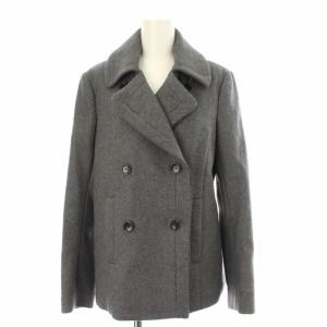 Pコート ショート丈 ウール カシミヤ混 S グレー
