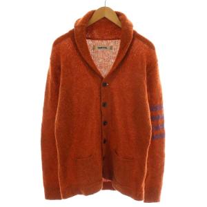 カーディガン 長袖 ウール 2 オレンジ