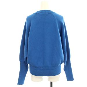ESTNATION カシミヤ混 コットン ニット スウェット 長袖 38 ブルー